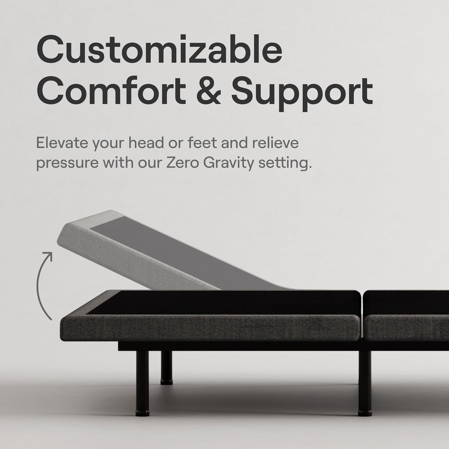 Nectar Premier Adjustable Base - Full - Head & Foot Incline - Wireless Remote with Memory- 3 Massage Settings - 4 USB Ports - Anti-Snore & Zero Gravity