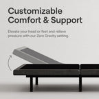 Nectar Premier Adjustable Base - Full - Head & Foot Incline - Wireless Remote with Memory- 3 Massage Settings - 4 USB Ports - Anti-Snore & Zero Gravity