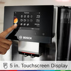 Bosch 800 Series Fully Automatic Espresso and Coffee Machine – 36 Drinks with Coffee World, Cold Brew, Double Cup, Integrated Milk Container, Smart Features, in Silver TQU60307
