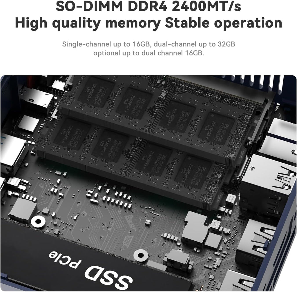 Beelink SER3 Mini PC  AMD Ryzen 3 3200U(up to 3.5GHz) 2C/4T  Mini Computer 16GB DDR4 RAM 500GB SSD  Mini Desktop Computer 4K@60Hz Dual HDMI Display WiFi6/BT5.2/WOL/HTPC/W-11 Pro