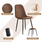 Dining Table Set for 4 .Dinner Table Set for 4 .55'' Kitchen Table and Suede Nap Fabic Chairs Set of 4, 5 Piece Dining Table Set for Kitchen Dining Room