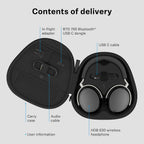 Sennheiser HDB 630 Wireless Over-Ear Headphones - Hi-Res Audiophile Sound  Adaptive Noise Cancellation  Parametric EQ  60 Hour Battery Life  Includes USB-C Low-Latency Bluetooth Adapter - Black