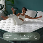 12 Inch King Hybrid Mattress in a Box – Medium Firm Support with Cooling Gel Memory Foam & Pocket Coils – Enhanced Pressure Relief, Motion Isolation & Breathable Comfort