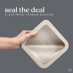 Ceramic Coated Glass Food Storage Containers | No PTFE, PFOA, PFAS, and BPA | Reusable Non Toxic Meal Prep Containers with Glass Lids | Easy To Store | 10 Piece Set Crema