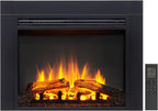 LegendFlame Jaden 28" W x 22" H (EF321) Electric Fireplace Insert with Front Trim Kit, Fire Crackling Sound, 750W/1500W Heater, Remote Control