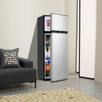 7.5 Cu.Ft Refrigerator with Freezer, 2 Door Fridge, 7 Settings Temperature Adjustable, Large Capacity, Food Storage or Cooling drinks,for Dorm, Office, Bedroom, Kitchen, Bar Use