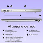 HP Pavilion 15.6" FHD Laptop Computer  16GB DDR4 RAM  240GB PCIe SSD  Intel N100 CPU  WiFi 6  Bluetooth  Webcam  Type-C  Lifetime Office 365  Windows 11  Type C RJ45  Light Gray