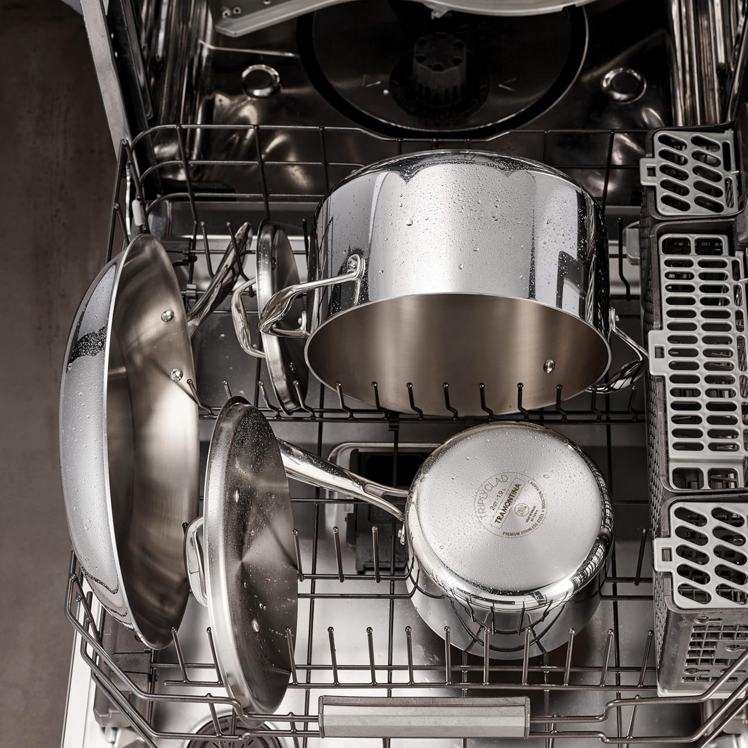 Tramontina Signature Tri-Ply Clad Stainless Steel 13-Piece Cookware Set with Lids, Pots and Pans Kitchen Set, Induction-Ready, Dishwasher-Safe, NSF-Certified