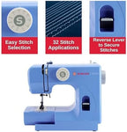 SINGER® M1000 Mending Machine (Blue) with Accessories | 4 Built in Stitches deliver 32 Stitch Applications | Compact, Lightweight, Portable | Great for Light to Medium Weight Fabrics & Repairs