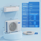 ROVSUN 12000 BTU Wifi Enabled Mini Split Air Conditioner & Heater with Inverter, 21 SEER2 Energy Saving 115V Ductless Split AC Unit with Pre-Charged Condenser, Heat Pump & Installation Kit