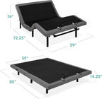Best Choice Products Ergonomic Queen Size Adjustable Bed Frame, Electric Base w/Wireless Remote Control, Nightlight, Massager, 2 USB Ports