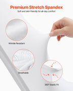 VEVOR 100 Pcs White Chair Covers Polyester Spandex Chair Cover Stretch Slipcovers for Wedding Party Dining Banquet Flat-Front Chair Covers