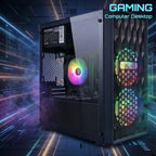 STGAubron Gaming PC Computer Desktop  AMD Ryzen 5 5500 up to 4.2GHz  GeForce RTX 3050 6G  16G DDR4  512G SSD  WiFi 6 5G & BT 5.2  RGB Fan x2  Windows 11 Home