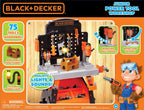 JAKKS Pacific Black+Decker Kids Workbench - Power Tools Workshop - Build Your Own Toy Tool Box – 75 Realistic Toy Tools and Accessories [Amazon Exclusive]
