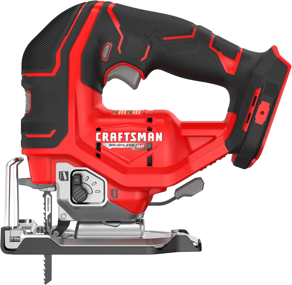 CRAFTSMAN V20 RP Cordless Jig Saw, 3 Orbital Settings, Up to 3,200 SPM, Variable Speed Keyless, Bare Tool Only (CMCS650B)