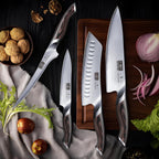 HOSHANHO 16-Piece Knife Set, Japanese High Carbon Stainless Steel Kitchen Knife Set, Ultra Sharp Chef Knife Block Set with Sharpener
