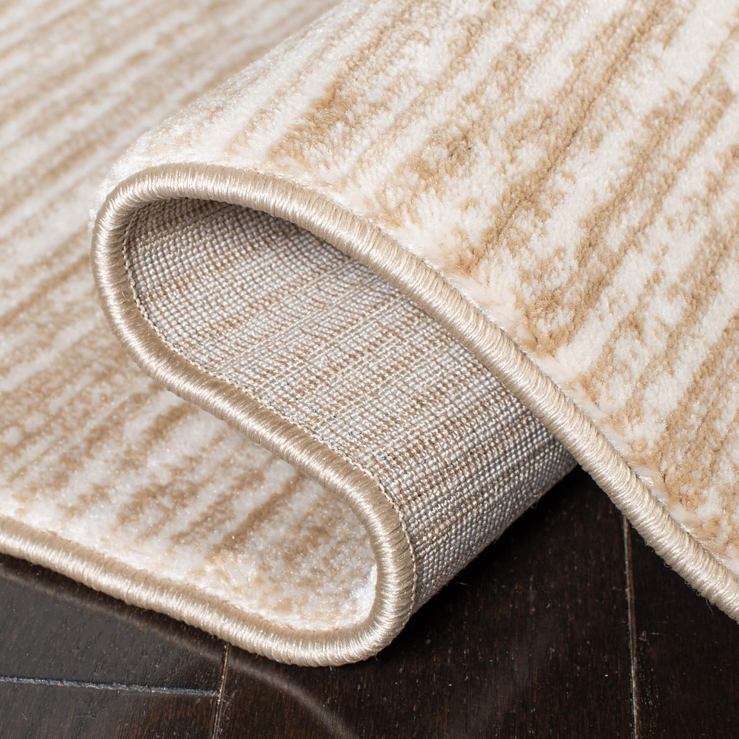 SAFAVIEH Vision Collection Area Rug - 12' Square, Cream, Modern Ombre Design, Non-Shedding & Easy to Clean, Ideal for Living Room, Bedroom, Dining Space (VSN606F)