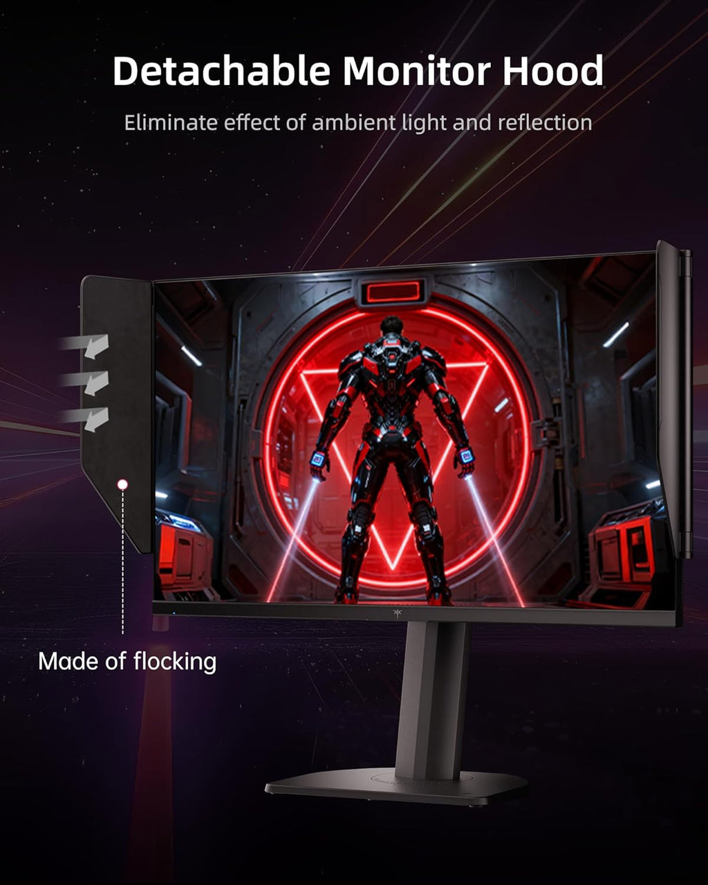 KTC 27M1 27 Inch Gaming Monitor  1440P Monitor with Speakers Built in  210Hz Monitors with Shielding Hood  Fast IPS  Adaptive Sync  130%sRGB  1MS(MPRT)  VESA Mount  Tilt/Swivel/Pivot/Height Adjustment