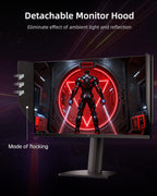 KTC 27M1 27 Inch Gaming Monitor  1440P Monitor with Speakers Built in  210Hz Monitors with Shielding Hood  Fast IPS  Adaptive Sync  130%sRGB  1MS(MPRT)  VESA Mount  Tilt/Swivel/Pivot/Height Adjustment