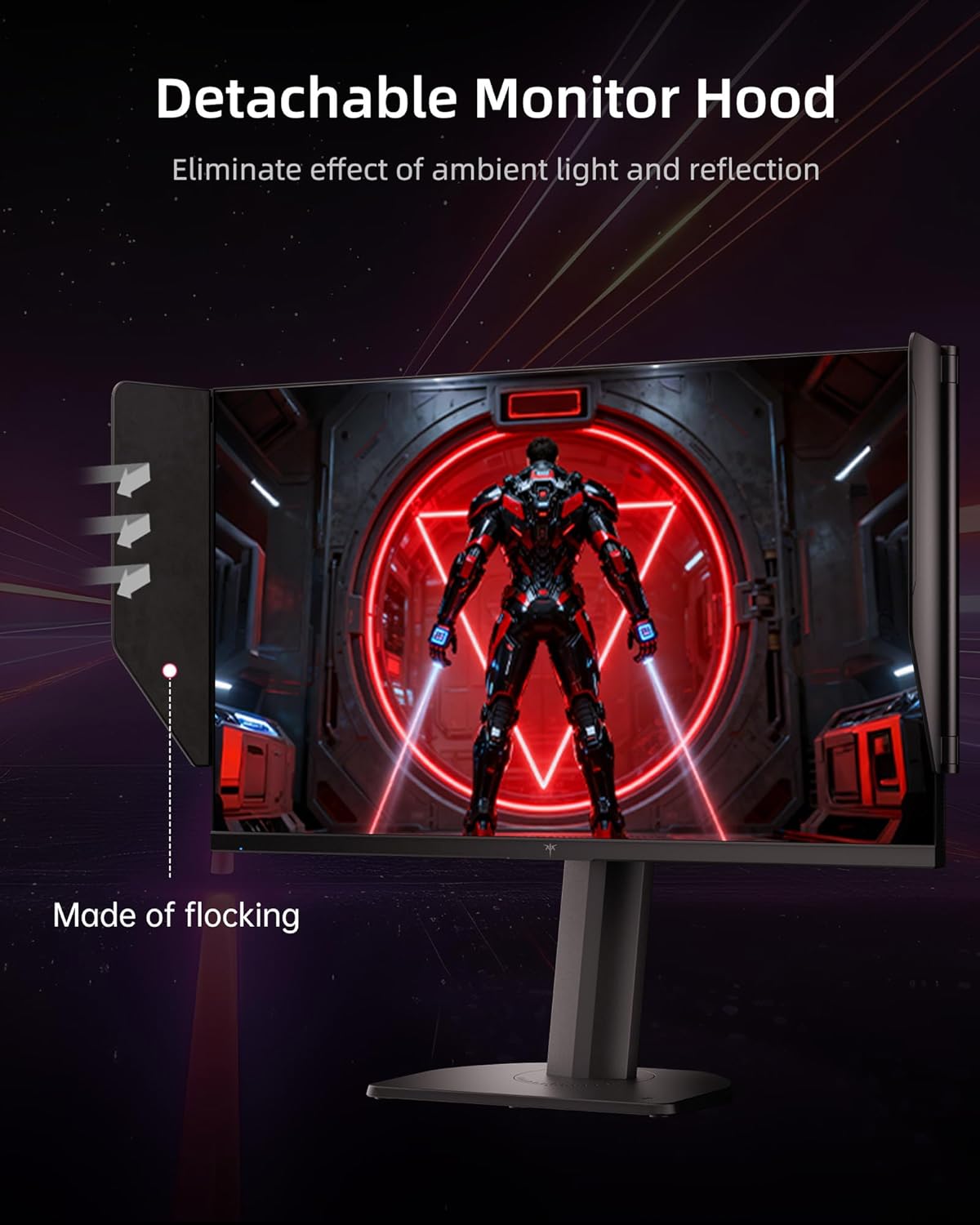 KTC 27M1 27 Inch Gaming Monitor  1440P Monitor with Speakers Built in  210Hz Monitors with Shielding Hood  Fast IPS  Adaptive Sync  130%sRGB  1MS(MPRT)  VESA Mount  Tilt/Swivel/Pivot/Height Adjustment