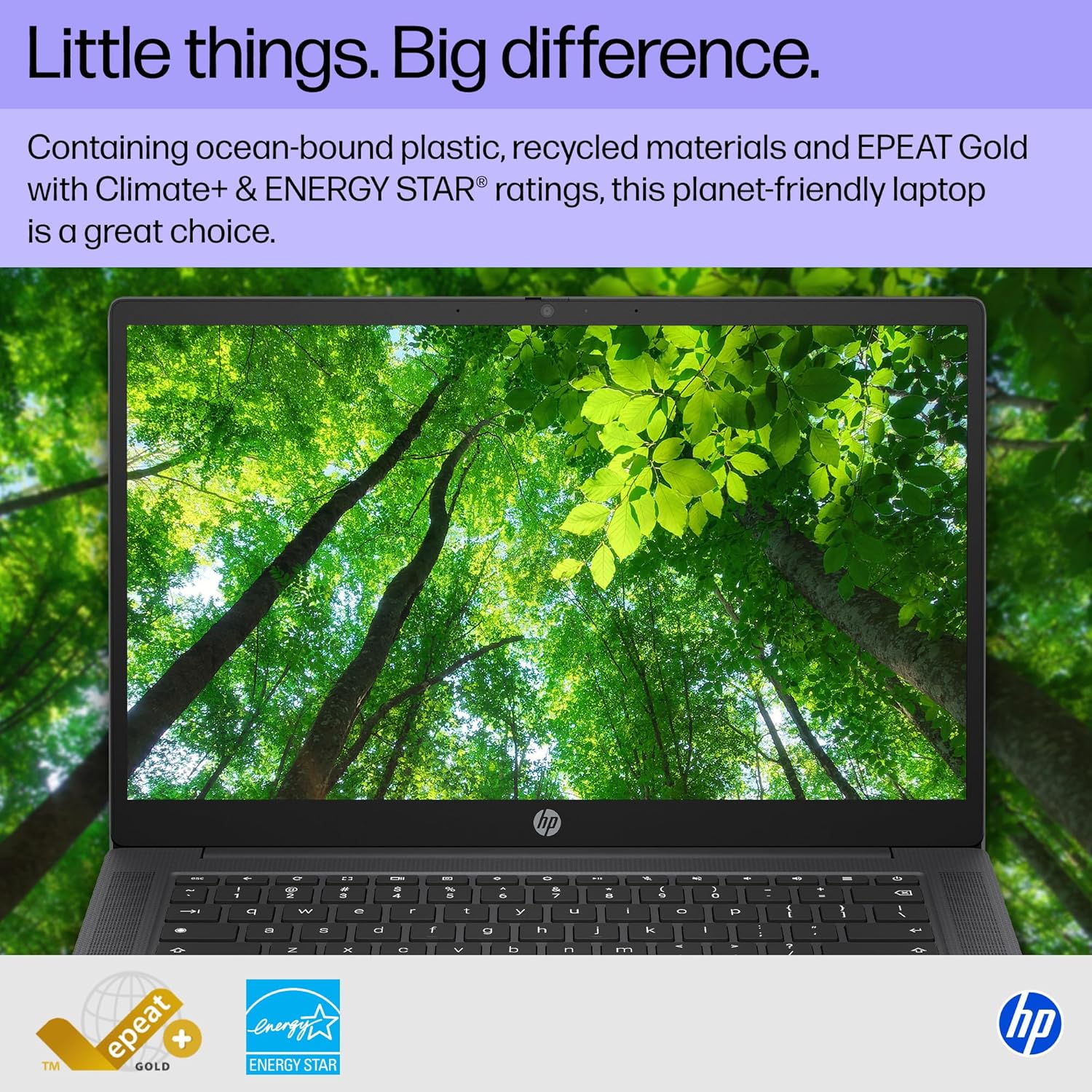 HP Chromebook 14 inch Laptop  HD Display  Intel Processor N100  8 GB RAM  128 GB UFS  UHD Graphics  Chrome OS  Chalkboard Gray  14a-nf0099nr