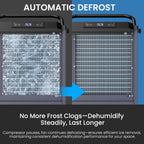 320 Pint Commercial Dehumidifier, Industrial Dehumidifier for 9,500 Sq.Ft Basement Warehouse Construction, Large Heavy Duty Commercial Grade Dehumidifiers with Drain Hose, Auto Defrost, Auto Restart