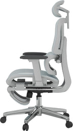 FLEXISPOT ErgoX Premium Ergonomic Office Chair with Footrest- Adjustable 3D Armrests, Dynamic Lumbar Support, Recline & Tilt Function, Mesh Seat, for Home & Office Use,Blue