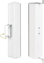 Sound Town Four 70V/100V 4x5 Weather-Resistant Column Array Passive Speakers  with IP55-rated Aluminum Enclosure  for Home & Commercial Installations  Grey (TARVOS-CL45GX4)