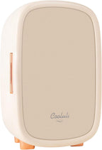 Cooluli Beauty 12L Skincare Fridge - for Makeup, Cosmetic & Facial Skin Care Products - for Women & Teen Girls - Pearl White Mini Fridge for Bedroom & Bathroom Vanity - Interior LED Lights