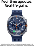 Samsung Galaxy Watch Ultra (2025) 47mm LTE Smartwatch  Titanium Casing  Advanced Sleep Coaching  Running Coach  Energy Score  Heart Rate Tracking  GPS  Titanium Blue US Version  2 Yr Warranty