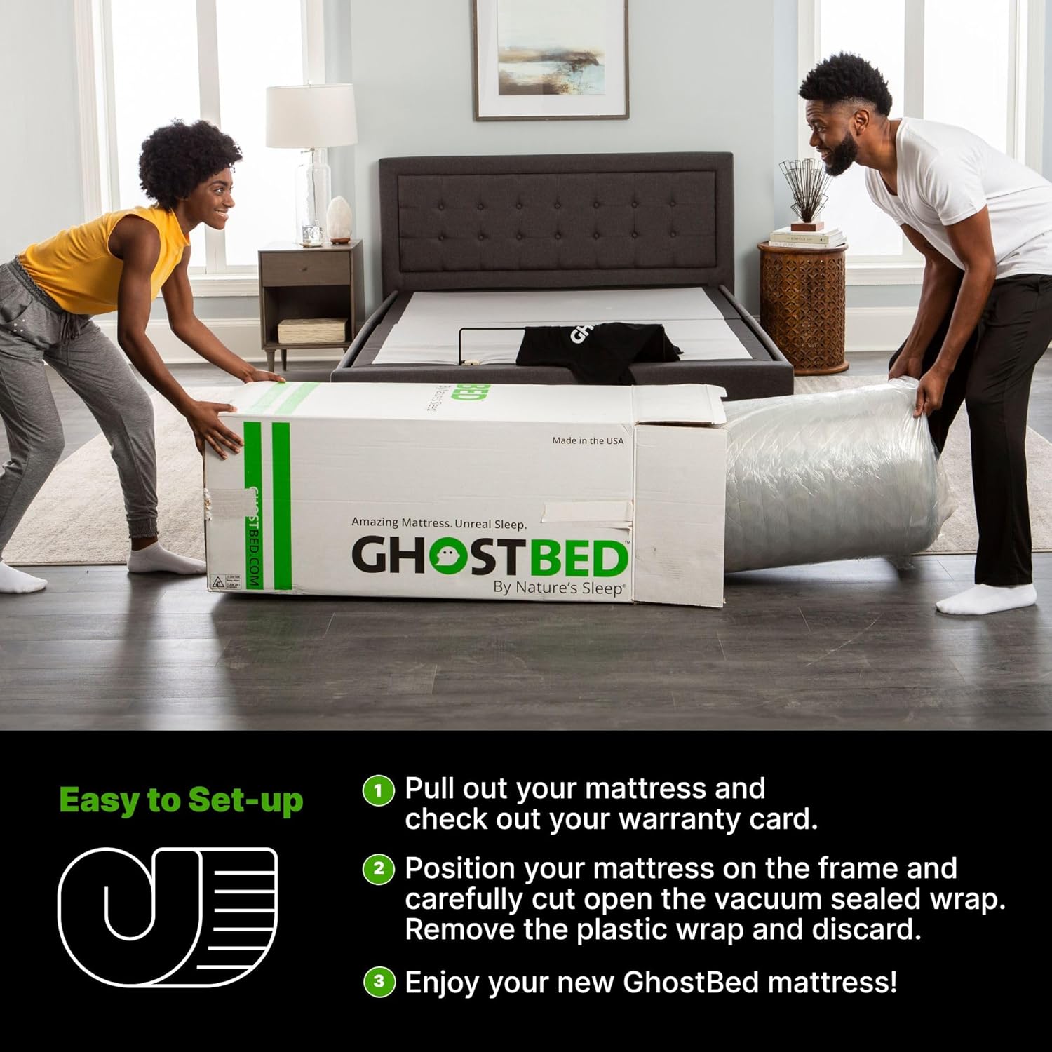 GhostBed Ultimate 11 Inch Mattress - Memory Foam Twin XL Mattress, Firm Feel with Breathable, Cool-to-The-Touch Cover - Made in The USA, CertiPUR-US Certified
