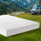 8 Inch RV Short Queen Mattress, Charcoal Gel Memory Foam Mattress, Breathable & Odor-Eliminating, Pressure Relief, Medium Firm, CertiPUR-US Certified, Bed in a Box, 60"x75"