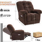 EONIX Mordern Massage Rocker Recliner Chair, Dual Motor Power Rocking Recliners for Small Spaces, Lazy Boy Recliner Chair with Heat and Massage for Living Room, Bedroom, Study, Coffee