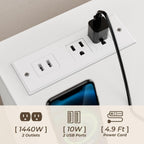 Drawer Dresser for Bedroom with Power Outlet, White Dressers with LED Light, Dresser Chest of Drawers for Closet, Wooden Dressers Organizer Cabinet for Living Room, Entryway, Hallway (White 9 Drawers)