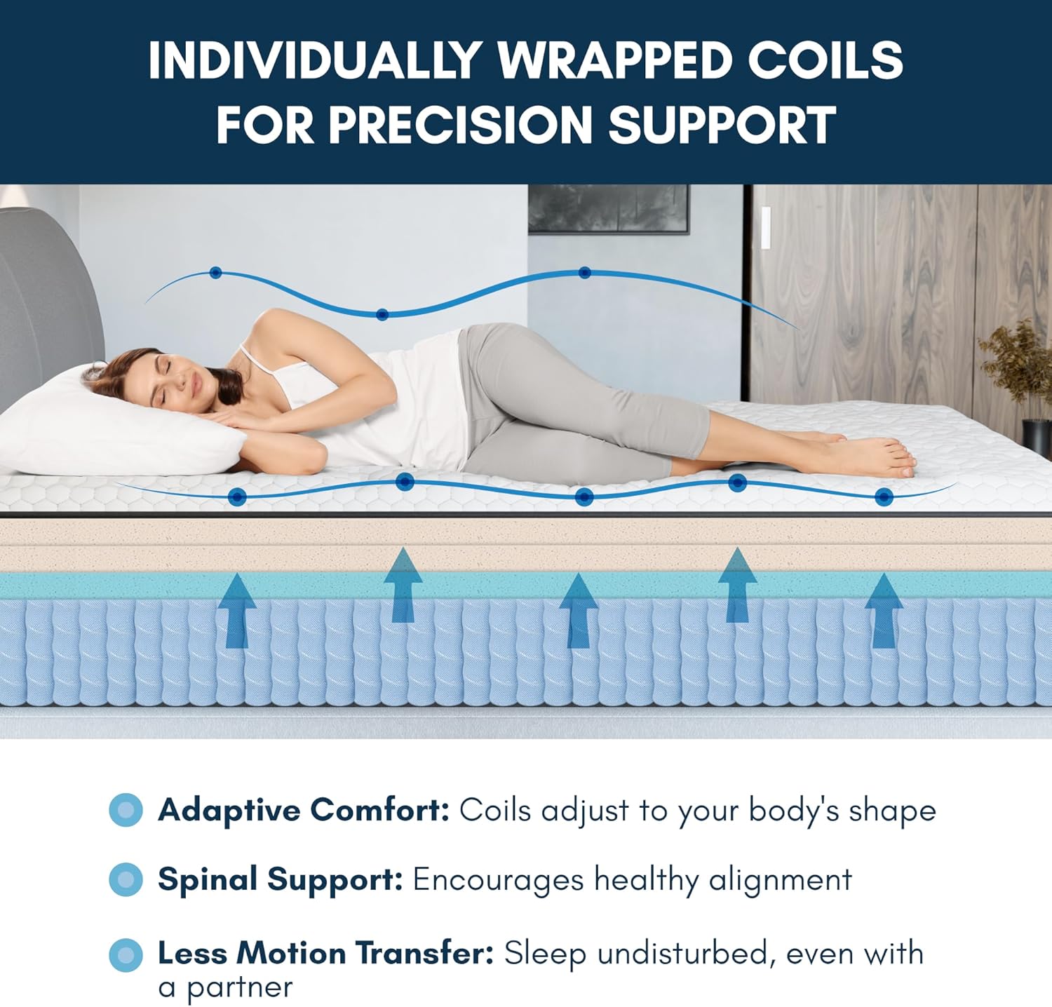 Diamond Mattress EquaLite Copper Cooled Hybrid Mattress, Twin Mattress 11-inch Firm, Greenguard Gold, CertiPUR-US Certified, Fiberglass-Free, Made in USA