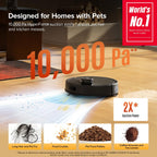 roborock Q7 M5 Robot Vacuum and Mop Combo, 10,000Pa HyperForce Suction, Robotic Vacuum Cleaner, Dual Anti-Tangle System, APP-Controlled Mopping, LiDAR Navigation, for Pet Hair and Carpet, Black
