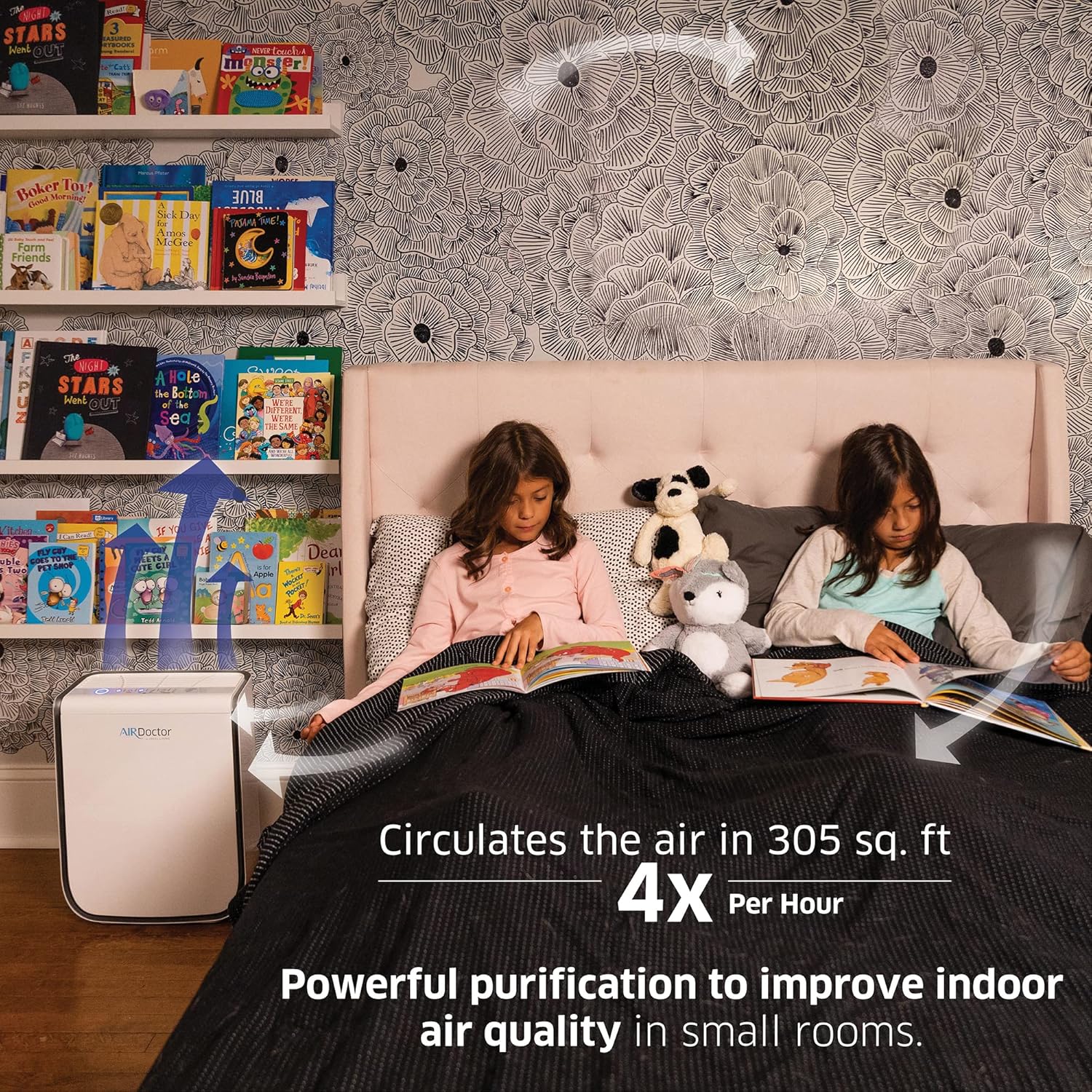 AIRDOCTOR AD2000 Air Purifier for Small & Medium Rooms and Small Bedrooms. 3 Stage Filtration with Pre-Filter, UltraHEPA, Carbon/VOC (AirDoctor 2000)