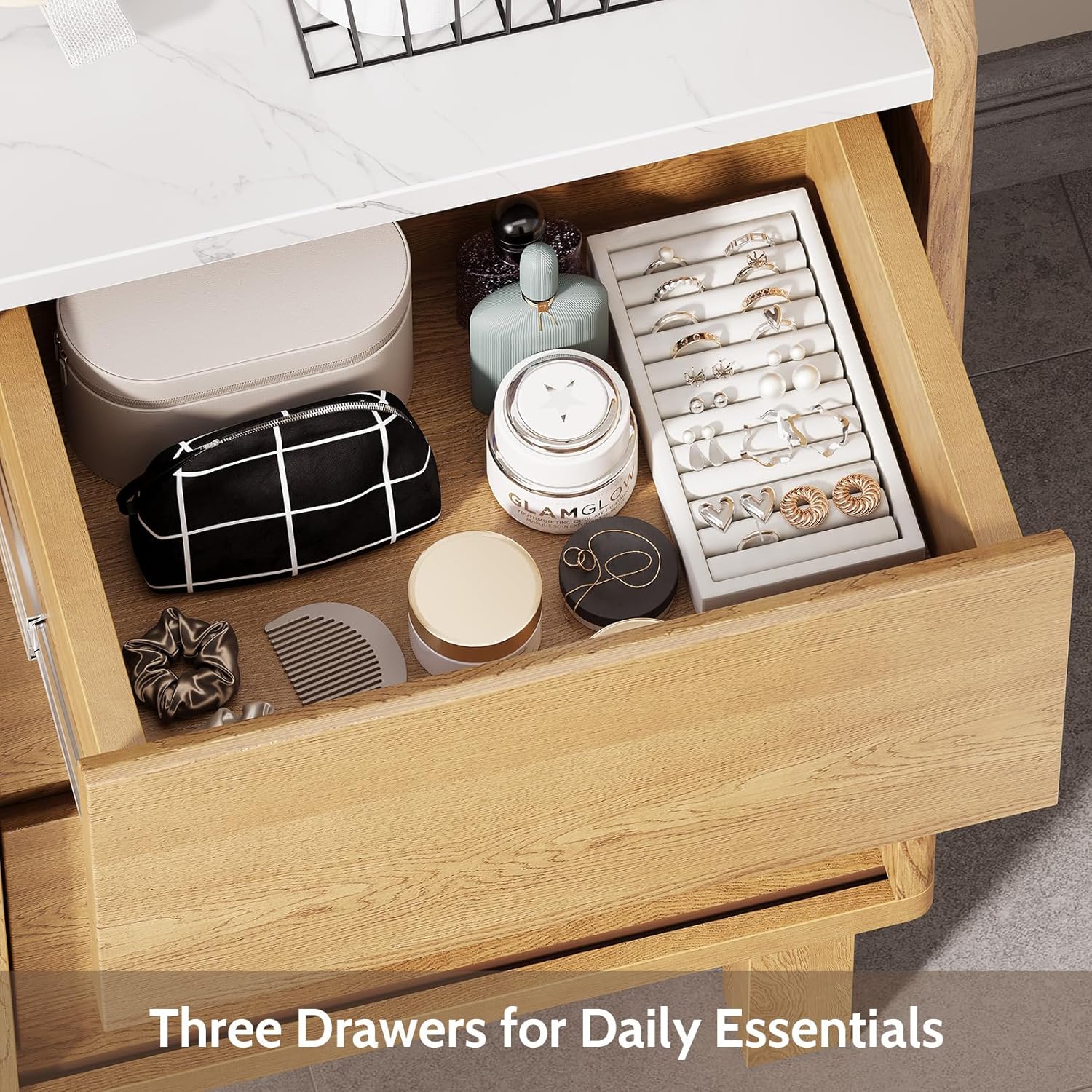 Bathroom Storage Cabinet, Small Storage Cabinets with Doors and Shelves, Coffee Bar Cabinet Buffet Sideboard Cabinet for Dining Room, Living Room, Entryway (Wood)