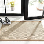 SAFAVIEH Area Rug 10x14 - Natural Fiber Collection - Large - Marble & Beige, Sisal, Woven Design with Border (NF143C)