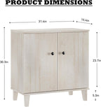 Modern Storage Cabinet 3 in 1 Buffet Storage with Wood Legs and Adjustable Shelf for Dinnig Room Living Room Entryway,Beige Oak