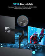 UPERFECT 18" QLED Portable Monitor  2K 2560×1600  144Hz Gaming Display  500 Nits Brightness  FreeSync HDR  100% DCI-P3  Ultra-Slim USB-C/HDMI Monitor for Laptop MacBook Phone Game Console  VESA Mount