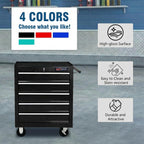 5 Drawers Tool Cart on Wheels, Rolling Tool Chest Tool Storage, Drawers Rolling Tool Trolley Organizer Tool Case for Garage, Warehouse, Workshop, Repair Shop (5 Drawers-Black)