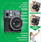 Fujifilm Instax Mini 41 Instant Film Camera Black + 20 Instax Instant Film Prints Bundle