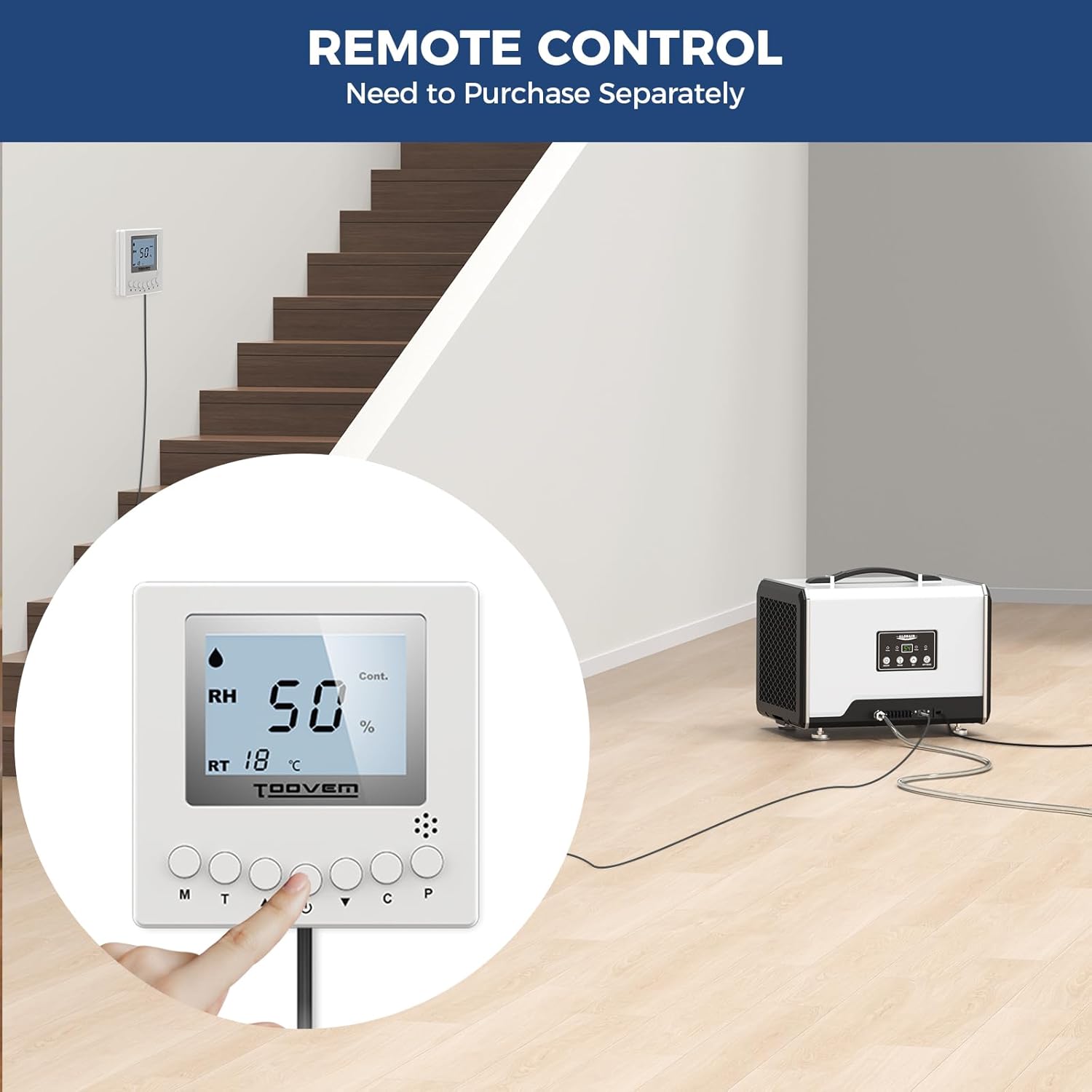 ALORAIR 120 PPD Commercial Dehumidifier with Pump, Crawl Space Dehumidifier for Up to 1,500 Sq. Ft., Portable Industrial Water Damage Unit for Basement, Home, Garage, Attic, 5-Year Limited Warranty