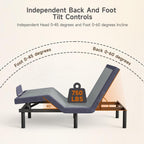 Twin XL Adjustable Bed Frame with Wireless Remote, Electric Beds Base w/3 Massage Modes, Zero Gravity Bed, Head and Foot Incline, 3 Mins Fast Assembly, 2 USB Ports, Memory Pre-Sets, Anti-Snore