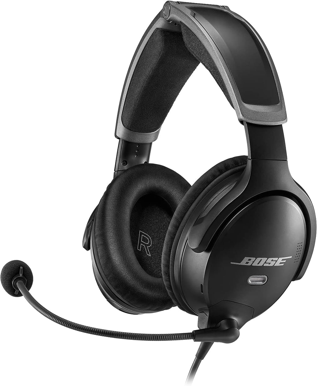 Bose A30 Bluetooth Aviation Headset - Lightweight Comfortable Design  Adjustable ANR and Noise Cancelling Microphone  Dual Plug – Black