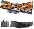 KEFEYA Laptop Screen Extender  14.2" Portable Triple Monitor for Laptop with Full HD IPS Display  Monitor Extender Compatible with Mac  Windows  Chrome  Fits 13-17 Inch Laptops