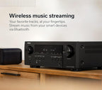 Denon AVR-S570BT AV Receiver 5.2 Channel 8K Ultra HD Audio & Video  Stereo Receivers  Denon AVR Wireless Streaming Bluetooth  (4) 8K HDMI Inputs  eARC  HD Setup Assistant