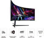 Samsung 57" Odyssey Neo G9 (G95NC) Series Dual 4K UHD 1000R Curved Gaming Monitor  240Hz  1ms with DisplayPort 2.1  Quantum Mini-LED  DisplayHDR 1000  AMD FreeSync Premium Pro  LS57CG952NNXZA