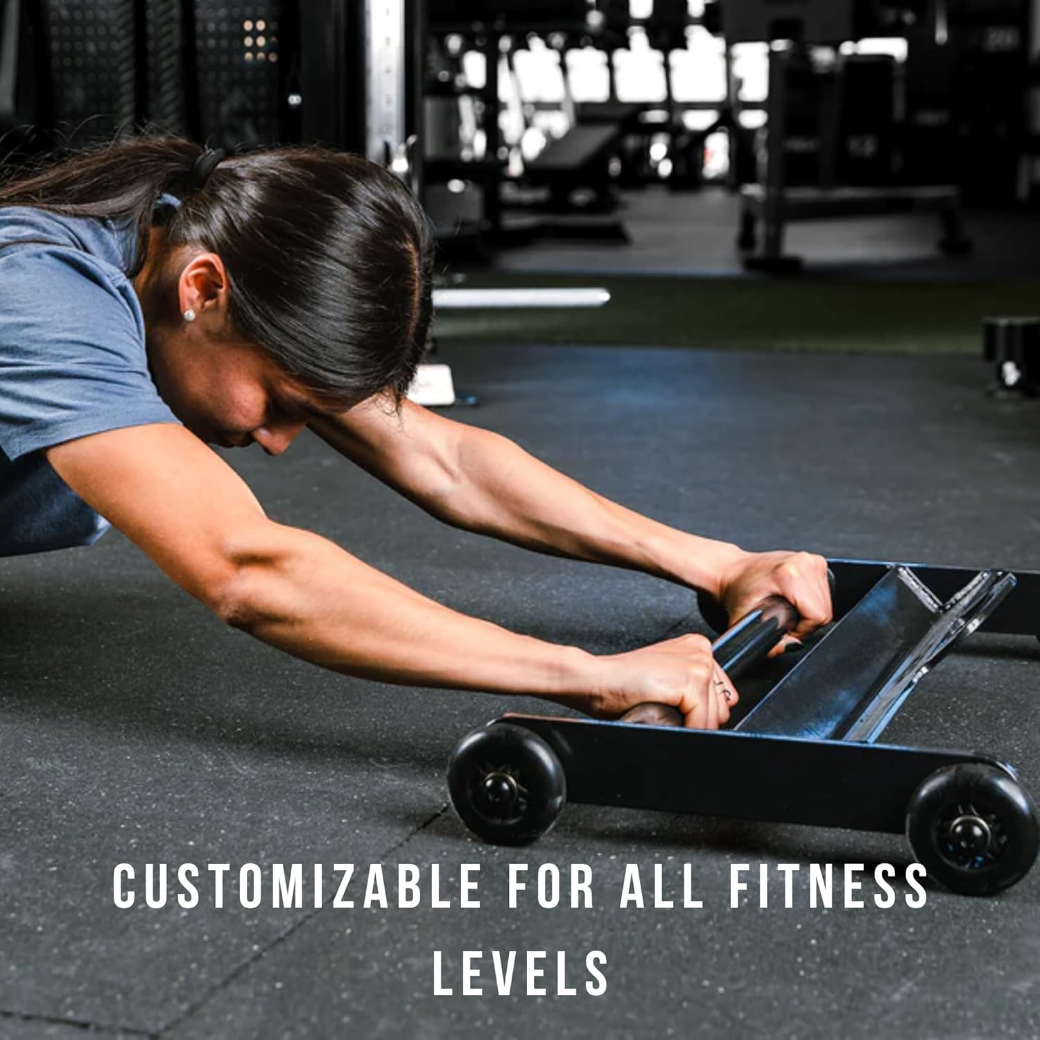 REP Fitness Glute Ham Roller, Ab Exercise Machine for Home Gym, Core Trainer with Wheels, Leg Curl and Hip Extension Equipment, Workout Slider for Hamstrings, Abs, Glutes, and Strength Training